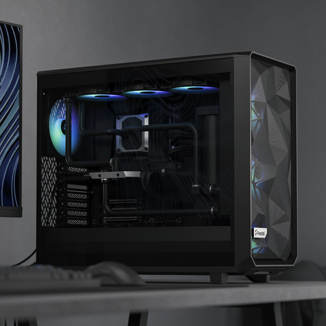 Fractal Design Meshify 2 Lite Black TG Light Tinted Tempered Glass Window  ATX Mid Tower Computer Case